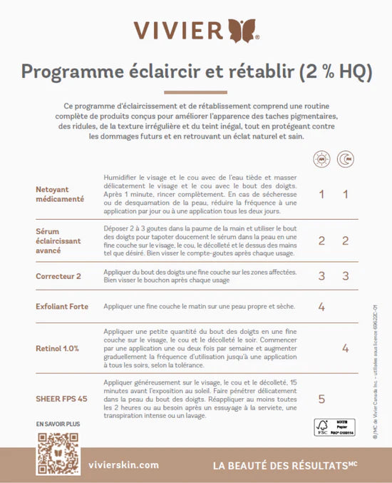 Programme Éclaircir et Rétablir ( 2% HQ )